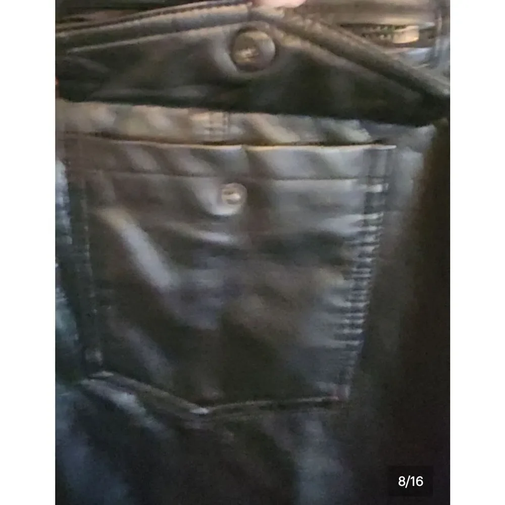 O2 Levi Strauss & Co Black soft Faux Leather Sherpa-Lined Moto Jacket w Hoodie